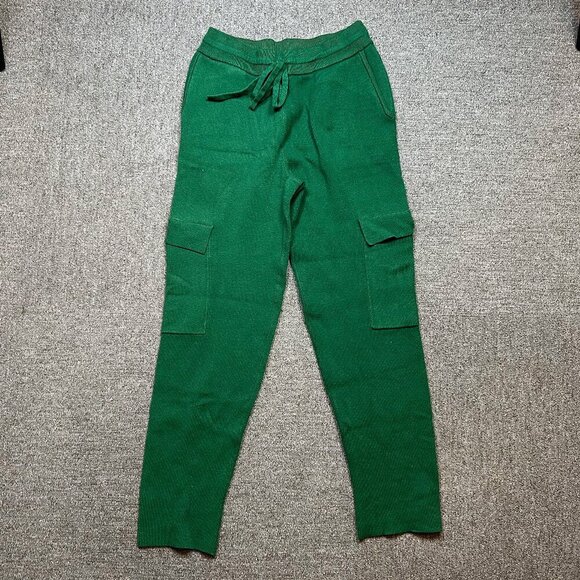 Monrow Kelly Green Womens Cargo Knitted Sweatpants in Size X-Small - Picture 1 of 5